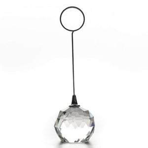 CARD HOLDER - CRYSTAL BALL WITH WIRE PEG 14CM