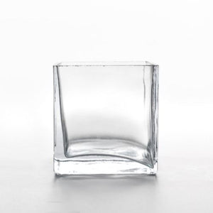 GLASS VASE - SQUARE  8CM