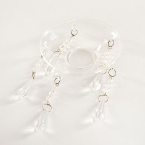CANDELABRA BLING TRAY - CLEAR GLASS