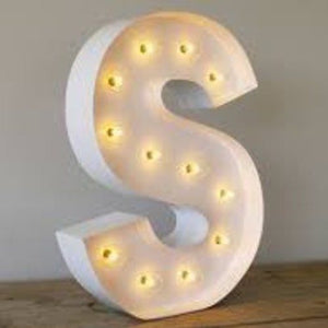 MARQUEE LETTER LIGHT - "S" 1M TALL**