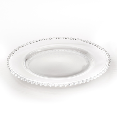 CHARGER PLATE - GLASS BEADED 33CM